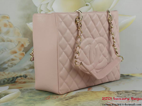 Replica Chanel A50995 Pink Original Cannage Leather Shoulder Bag Gold