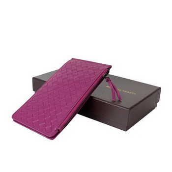 Bottega Veneta Intrecciato Light Calf Card Case BV188 Purple