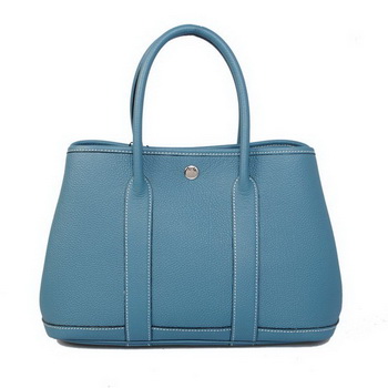 Hermes Garden Party 30CM Bag Calf Leather A1288 SkyBlue