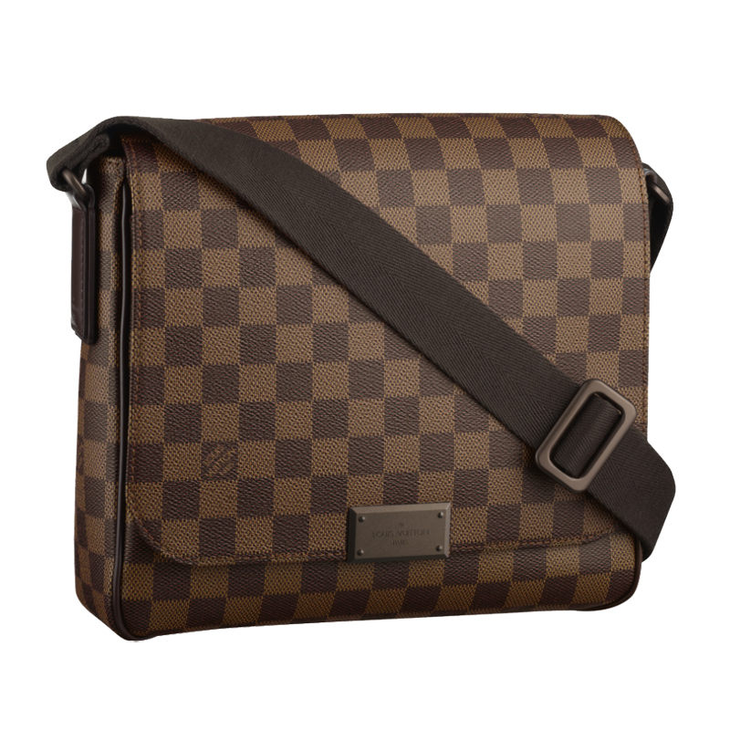 Louis Vuitton Damier Ebene Canvas District PM Messenger Bags N41213