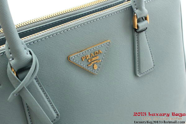 Prada Saffiano Leather 30cm Tote Bag BN1801 Light Blue