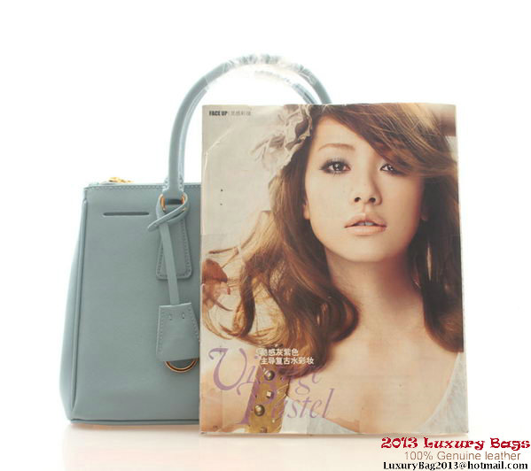 Prada Saffiano Leather 30cm Tote Bag BN1801 Light Blue