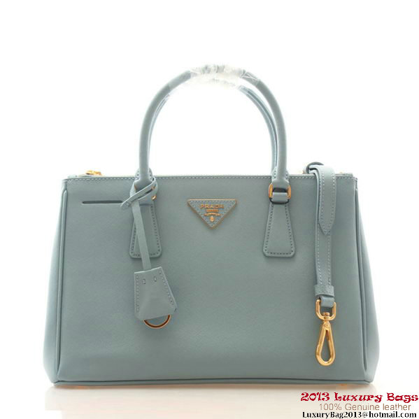 Prada Saffiano Leather 30cm Tote Bag BN1801 Light Blue