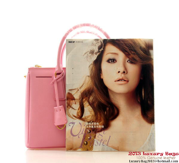 Prada Saffiano Leather 30cm Tote Bag BN1801 Pink