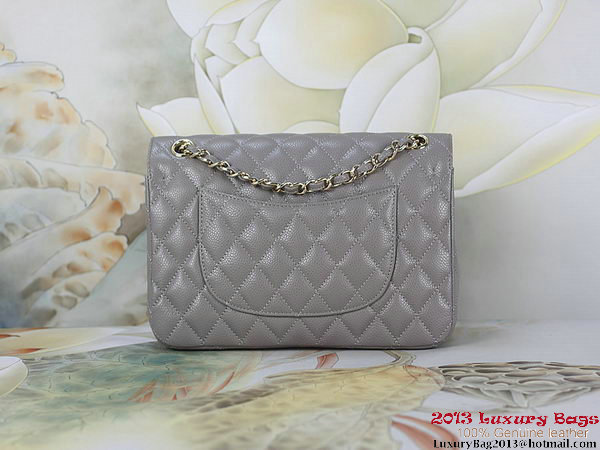 Chanel 2.55 Classic Flap Bag Gray Original Cannage Patterns Leather Gold