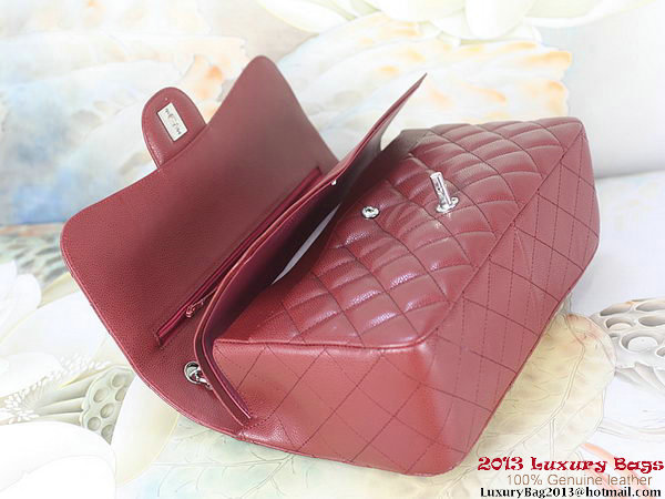 Chanel Classic Flap Bag Bordeaux Original Cannage Patterns Leather Gold