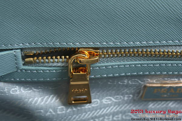 Prada BN2316 Light Blue Saffiano Calfskin Leather Small Bag