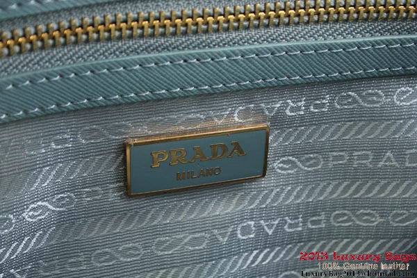 Prada BN2316 Light Blue Saffiano Calfskin Leather Small Bag