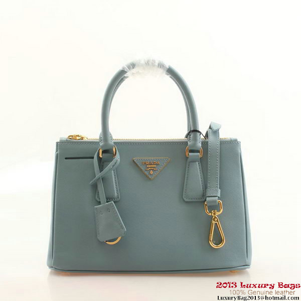 Prada BN2316 Light Blue Saffiano Calfskin Leather Small Bag