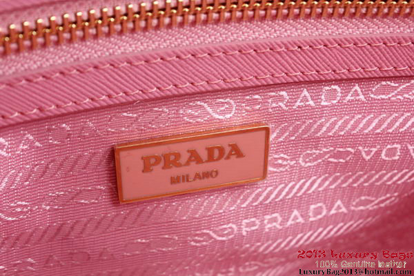 Prada BN2316 Pink Saffiano Calfskin Leather Small Bag