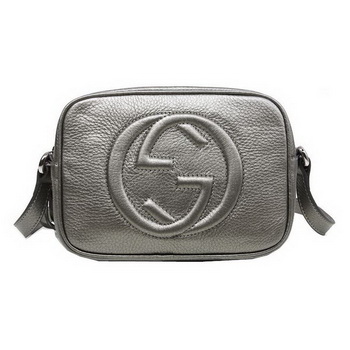 Gucci Soho Calfskin Leather Disco Bag 308364 Silver