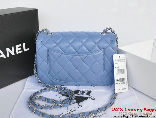 Chanel Classic Flap Bags Lavender Original Sheepskin Leather A1116 Silver