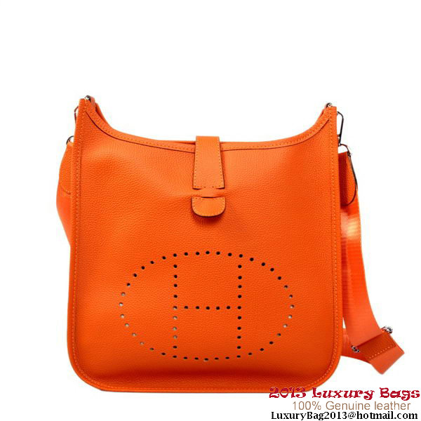 Hermes Evelyn Bag Calf Leather H1188 Orange