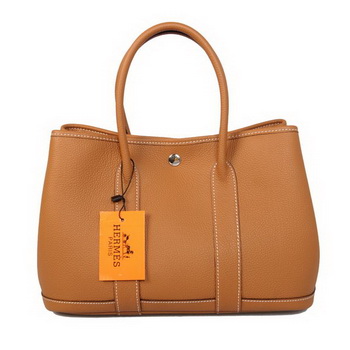 Hermes Garden Party 30CM Bag Calf Leather A1288 Camel