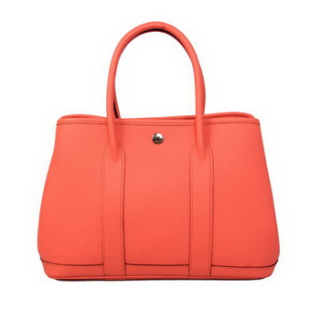 Hermes Garden Party 30CM Bag Calf Leather A1288 Light Red