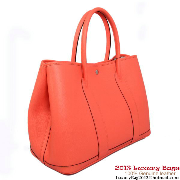 Hermes Garden Party 36CM Bag Calf Leather A1288 Light Red