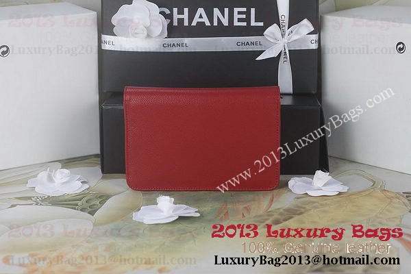 Chanel A48654 Red Original Cannage Patterns Leather mini Flap Bag