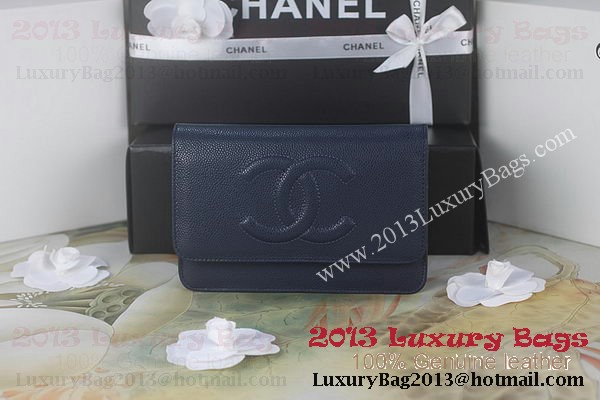 Chanel A48654 Royalblue Original Cannage Patterns Leather mini Flap Bag