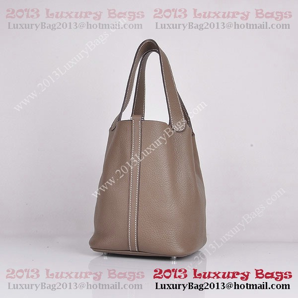 Hermes Picotin Lock MM Bag in Clemence Leather 8616 Khaki