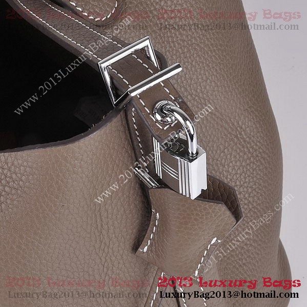 Hermes Picotin Lock PM Bag in Clemence Leather 8615 Khaki