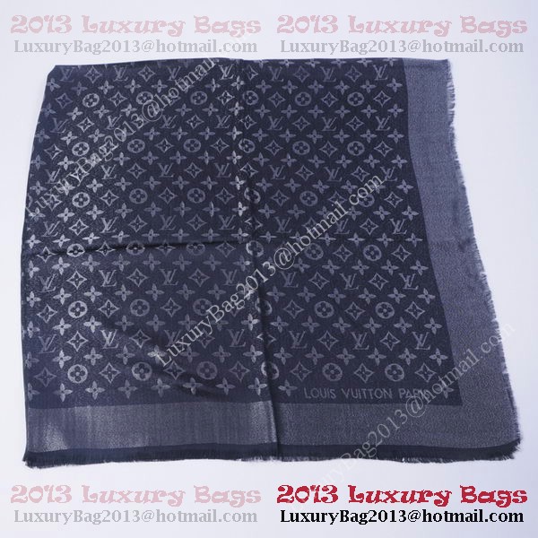 Louis Vuitton Scarves Cotton WJLV092 Black&Silver Louis Vuitton Scarves Cotton WJLV092 Black&Silver