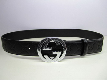 Gucci Belts GG028 Black Silver