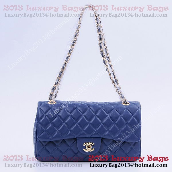 Chanel 2.55 Series Classic Flap Bag 1112 RoyalBlue Sheepskin Gold