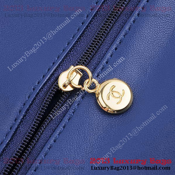 Chanel 2.55 Series Classic Flap Bag 1112 RoyalBlue Sheepskin Gold