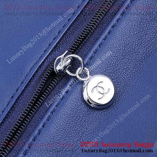 Chanel 2.55 Series Classic Flap Bag 1112 RoyalBlue Sheepskin Silver