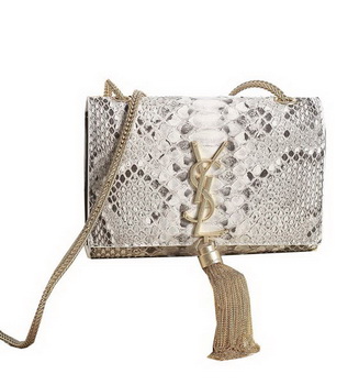 Yves Saint Laurent mini Monogramme Cross-body Snake Leather Shoulder Bag 5478 OffWhite