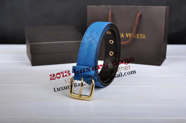 Bottega Veneta Intrecciato Nappa Belt 274483 Blue