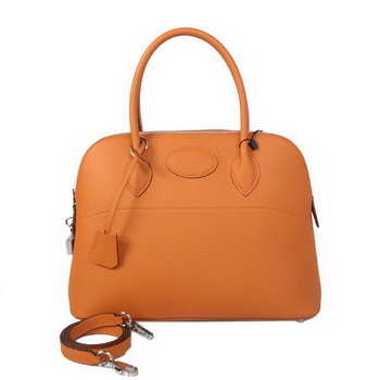 Hermes Bolide 31CM Tote Bags Calf Leather Orange