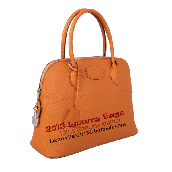 Hermes Bolide 31CM Tote Bags Calf Leather Orange