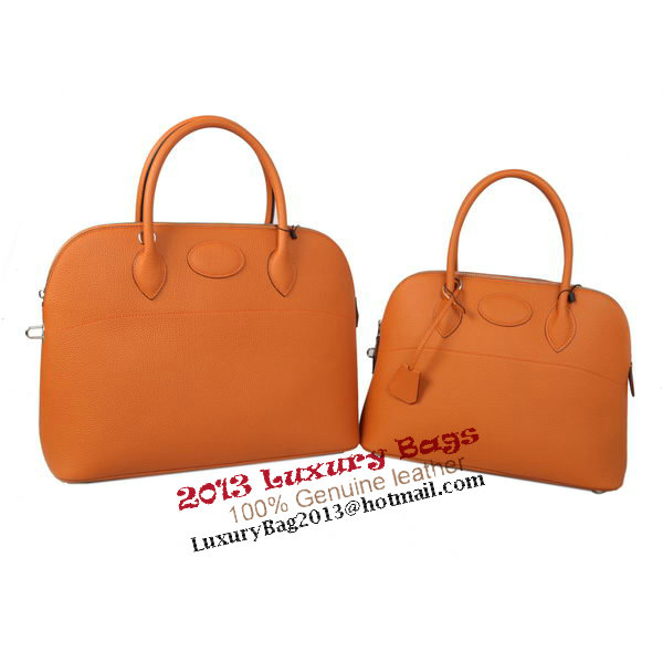 Hermes Bolide 37CM Tote Bags Calf Leather Orange