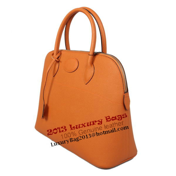 Hermes Bolide 37CM Tote Bags Calf Leather Orange