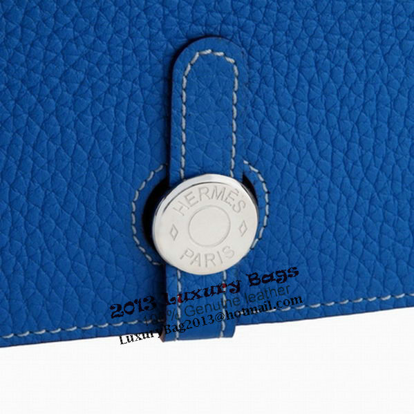 Hermes Dogon Combined Wallet A508 Blue