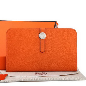 Hermes Dogon Combined Wallet A508 Orange