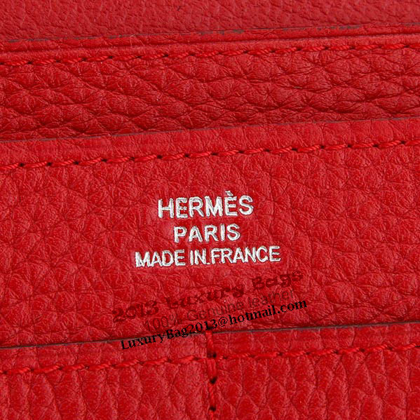 Hermes Dogon Combined Wallet A508 Red