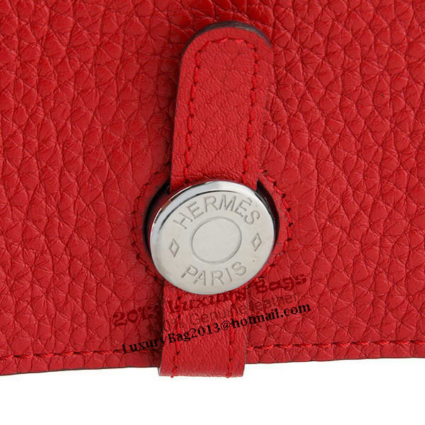 Hermes Dogon Combined Wallet A508 Red