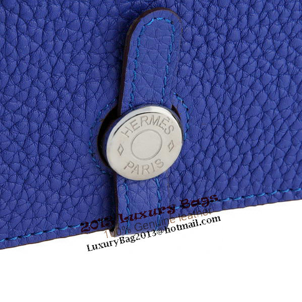 Hermes Dogon Combined Wallet A508 RoyalBlue