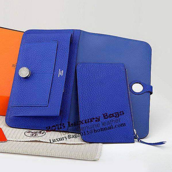 Hermes Dogon Combined Wallet A508 RoyalBlue