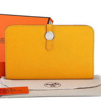 Hermes Dogon Combined Wallet A508 Yellow