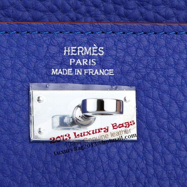 Hermes Kelly Original Leather Bi-Fold Wallet A708 RoyalBlue