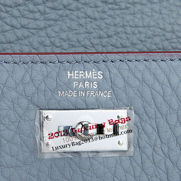 Hermes Kelly Original Leather Bi-Fold Wallet A708 SkyBlue