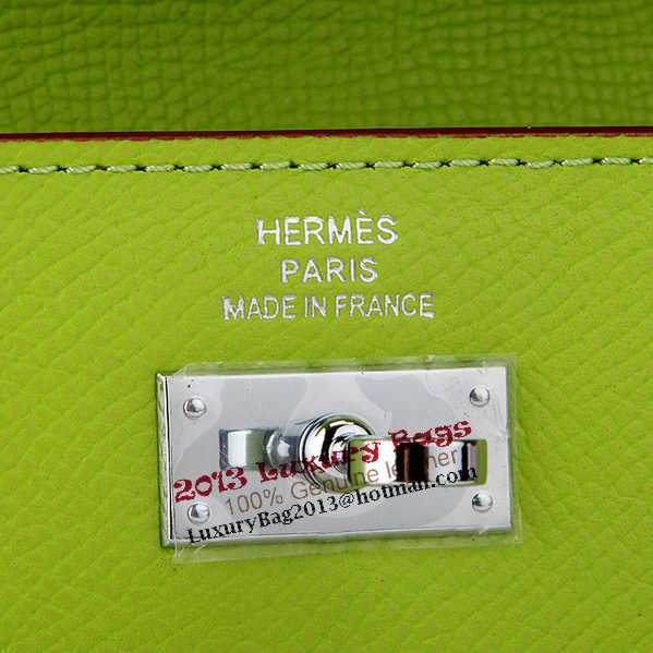 Hermes Kelly Original Saffiano Leather Bi-Fold Wallet A708 Green