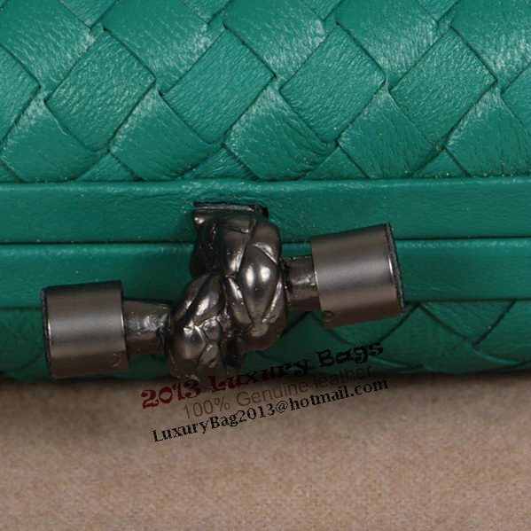 Bottega Veneta Intrecciato Sheepskin Impero Ayers Knot Clutch 11308 Green