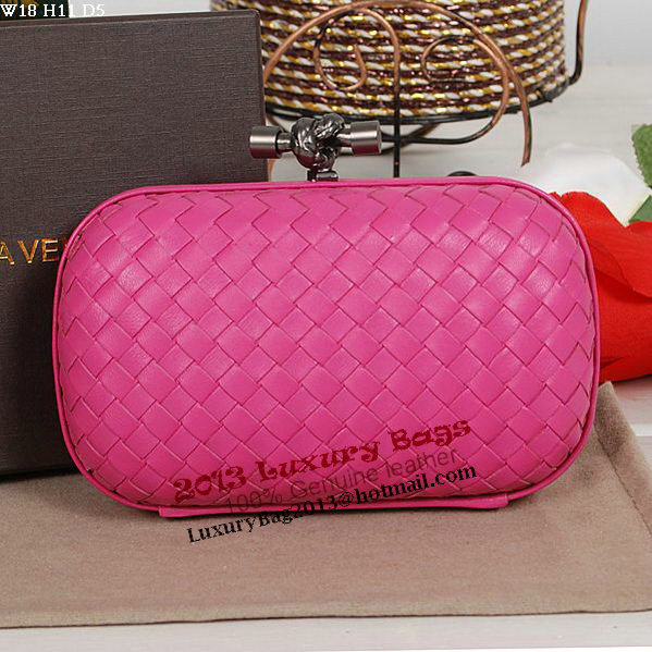 Bottega Veneta Intrecciato Sheepskin Impero Ayers Knot Clutch 11308 Rose