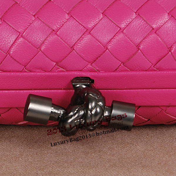 Bottega Veneta Intrecciato Sheepskin Impero Ayers Knot Clutch 11308 Rose