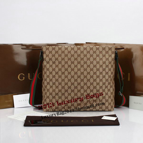 Gucci GG Canvas Medium Messenger Bag 189751 Brown