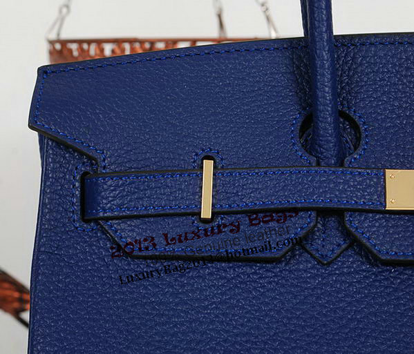 Hermes Birkin 35CM Tote Bag RoyalBlue Clemence Leather H35 Gold